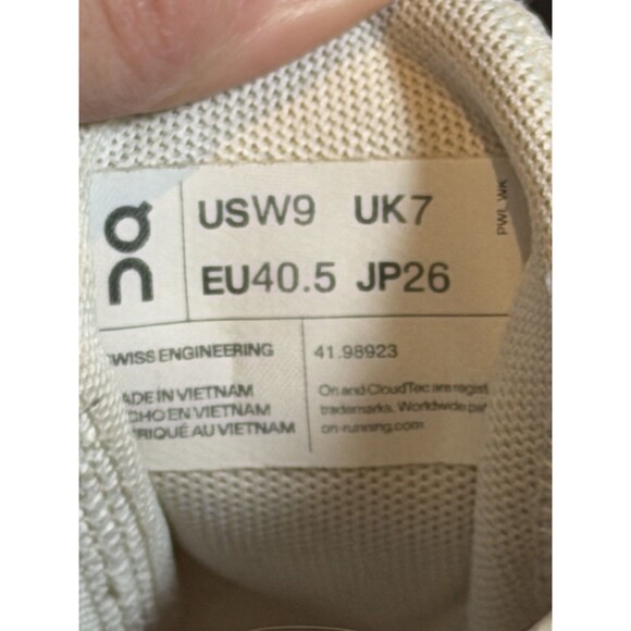 On Cloud Cloudswift Low Top Running Sneakers Women Size W9 White Helion Cloudtec - Picture 6 of 6